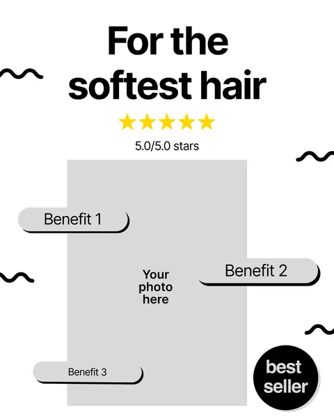 Ad template, 4:5: For the softest hair
