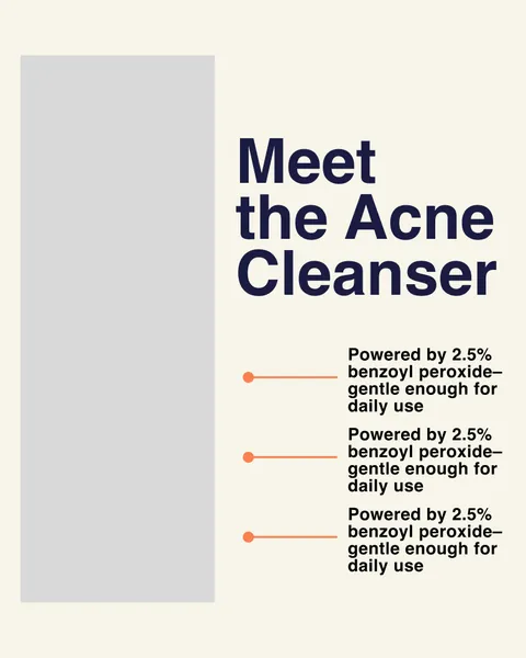 Ad template, 4:5: Meet the Acne Cleanser