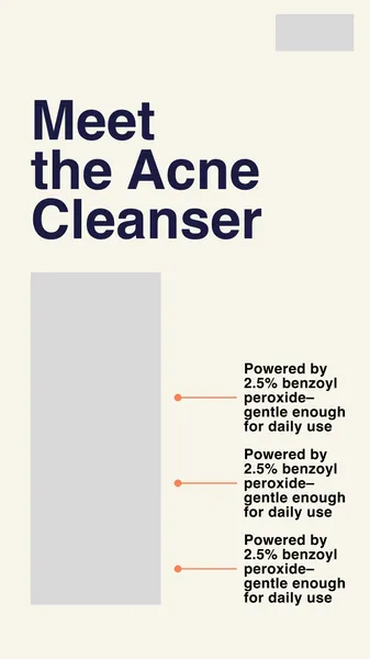 Ad template, 9:16: Meet the Acne Cleanser