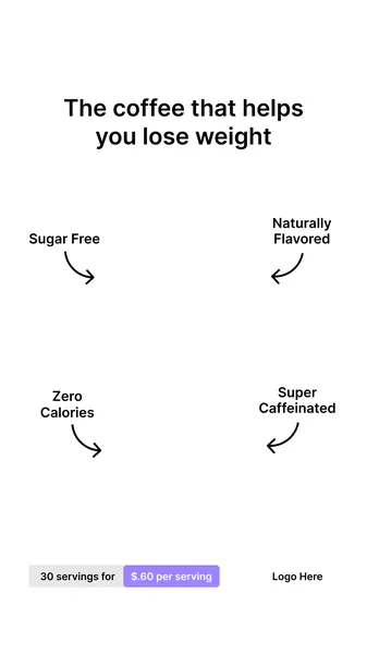 Ad template, 9:16: The coffee that helps you lose weight