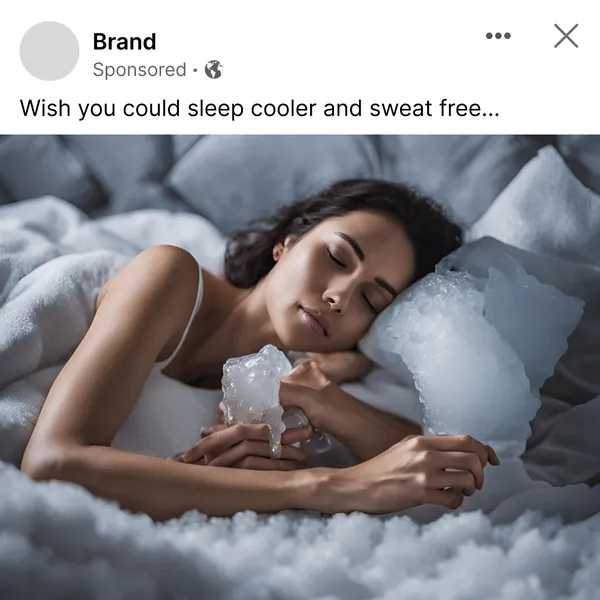 Ad template, 1:1: Wish you could sleep cooler