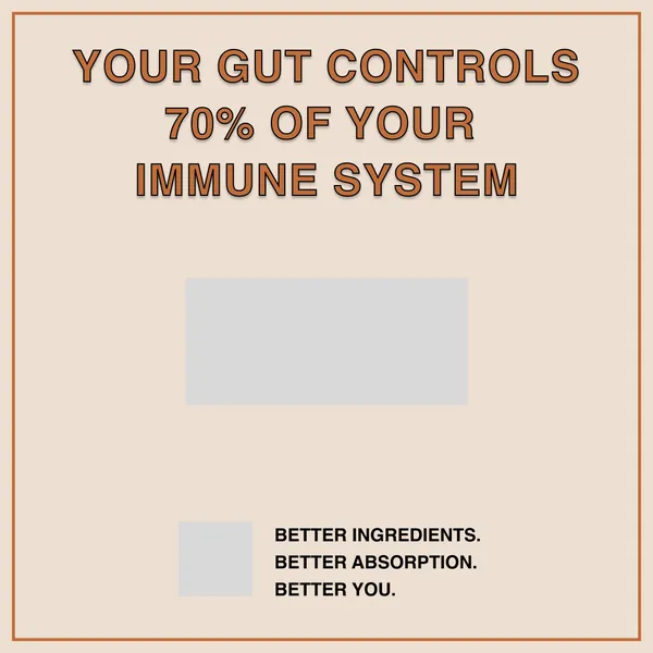 Ad template, 1:1: Your gut controls 70% of your immune system