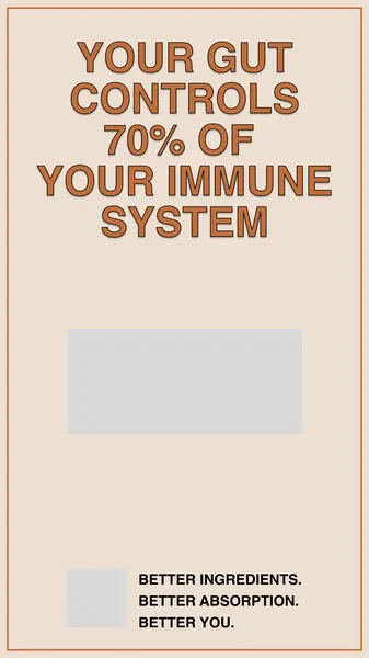 Ad template, 9:16: Your gut controls 70% of your immune system