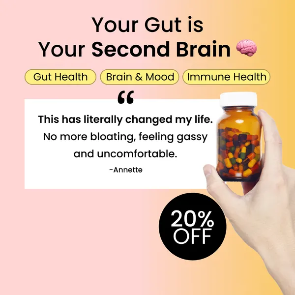 Ad template, 1:1: Your gut is your second brain