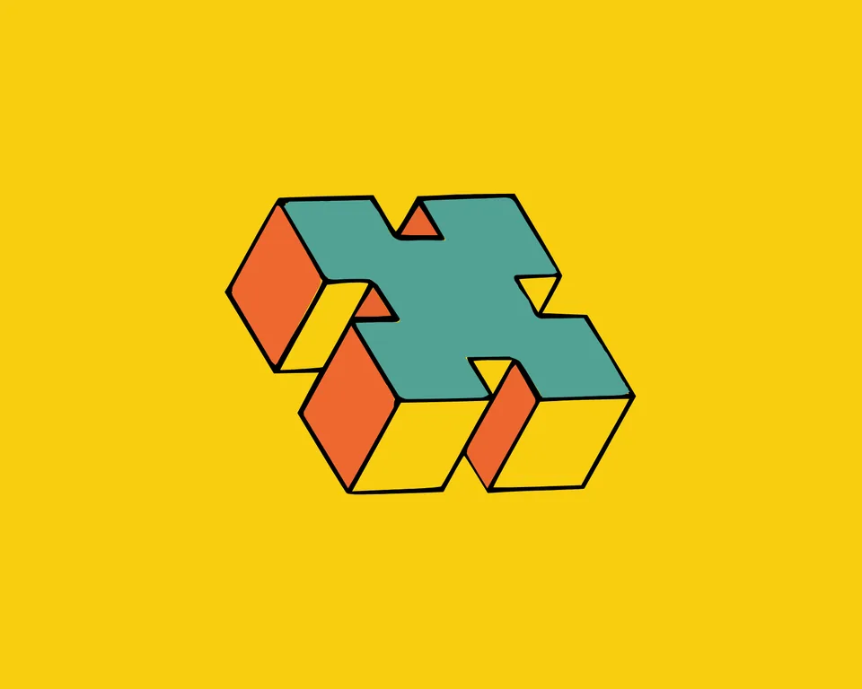 X Tracker 3D X mark on yellow